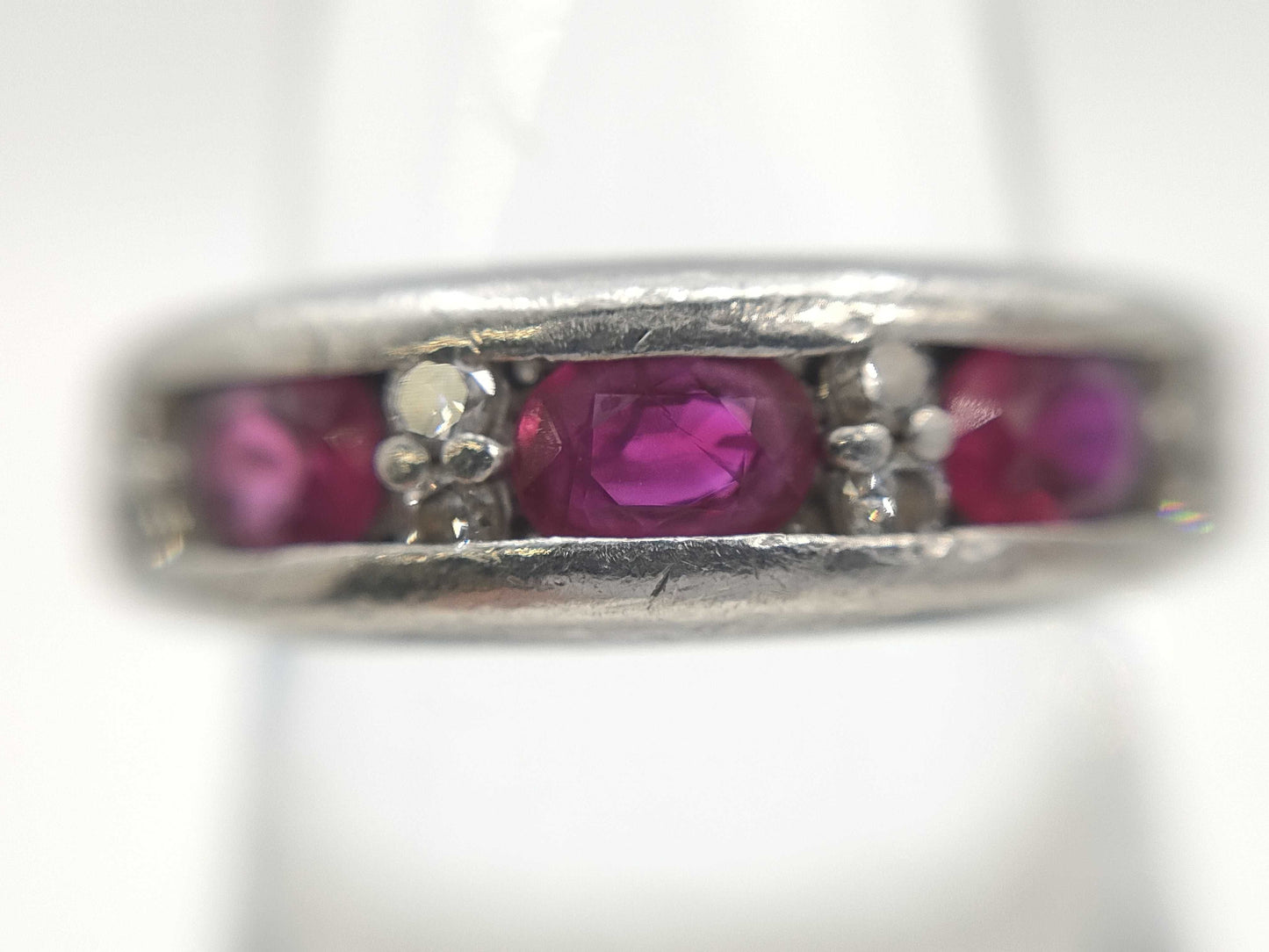 R1.00ct D0.16ct Pt900 8.1g Ring