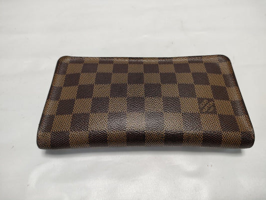 LOUIS VUITTON Damier N61728 Damier Porte Monet Zip Wallet