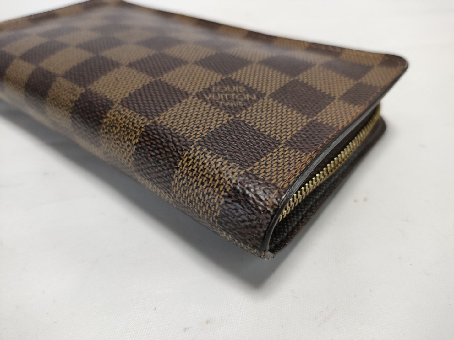 LOUIS VUITTON Damier N61728 Damier Porte Monet Zip Wallet
