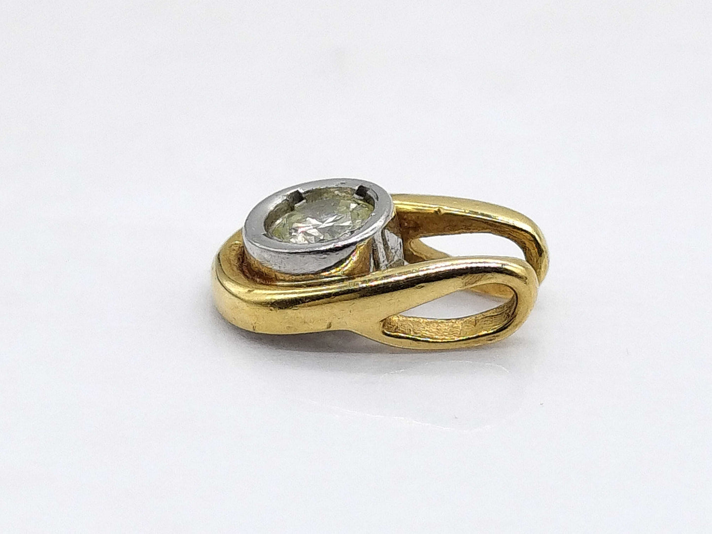 D0.11ct K18/Pt850 0.8g Pendant Top