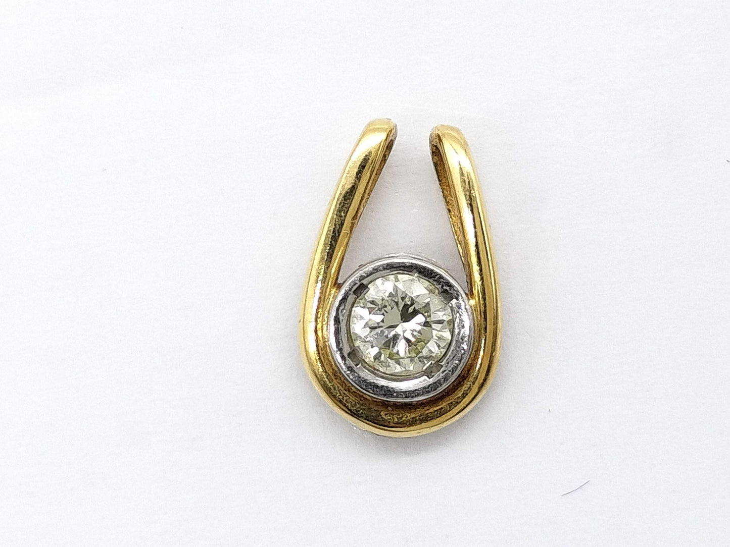 D0.11ct K18/Pt850 0.8g Pendant Top