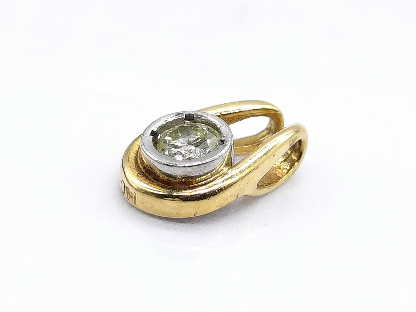 D0.11ct K18/Pt850 0.8g Pendant Top