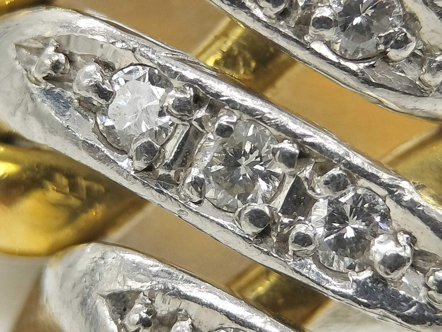 D0.13ct Pt900/K18 10.7g Ring