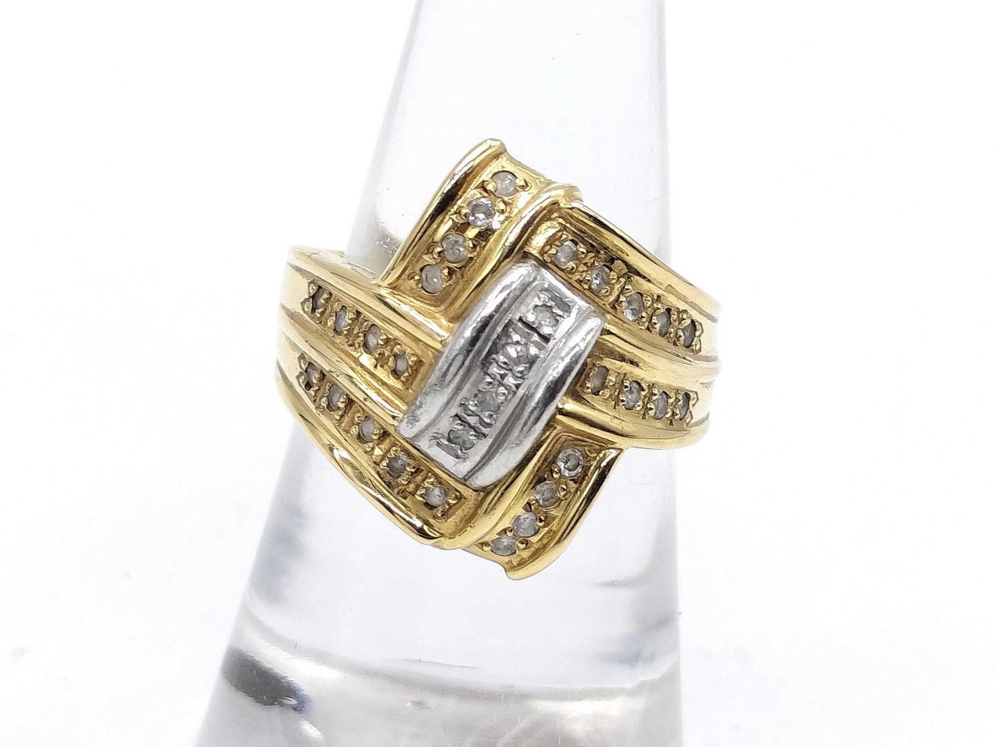 D0.20ct K18/Pt900 7.1g Ring