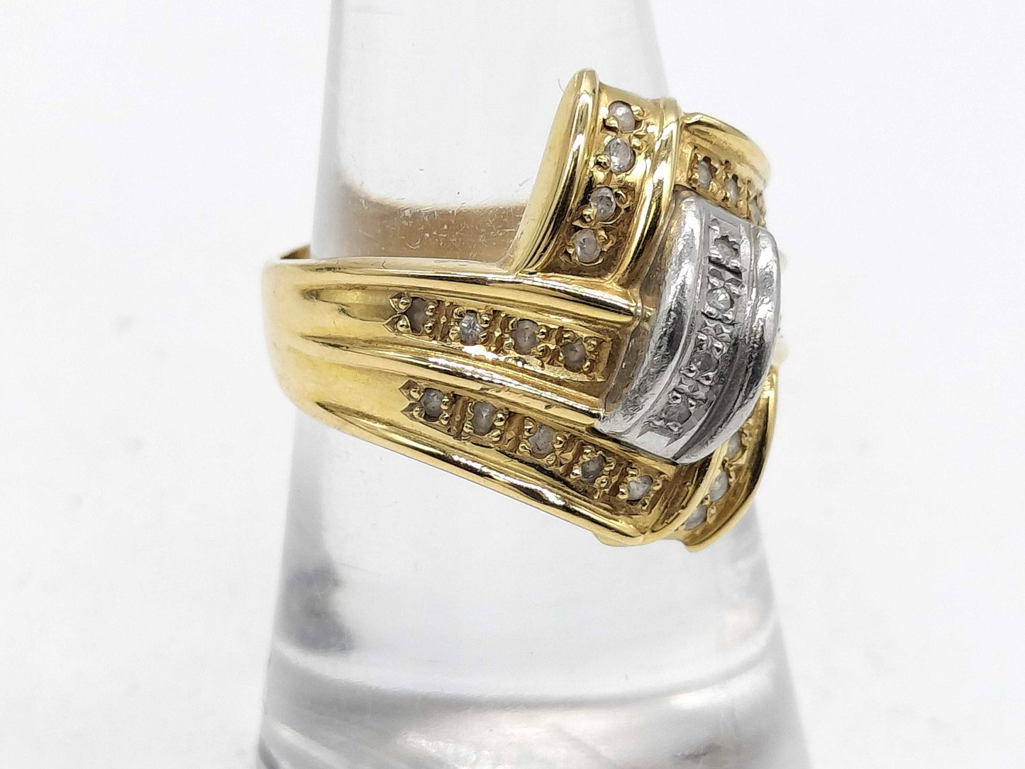 D0.20ct K18/Pt900 7.1g Ring