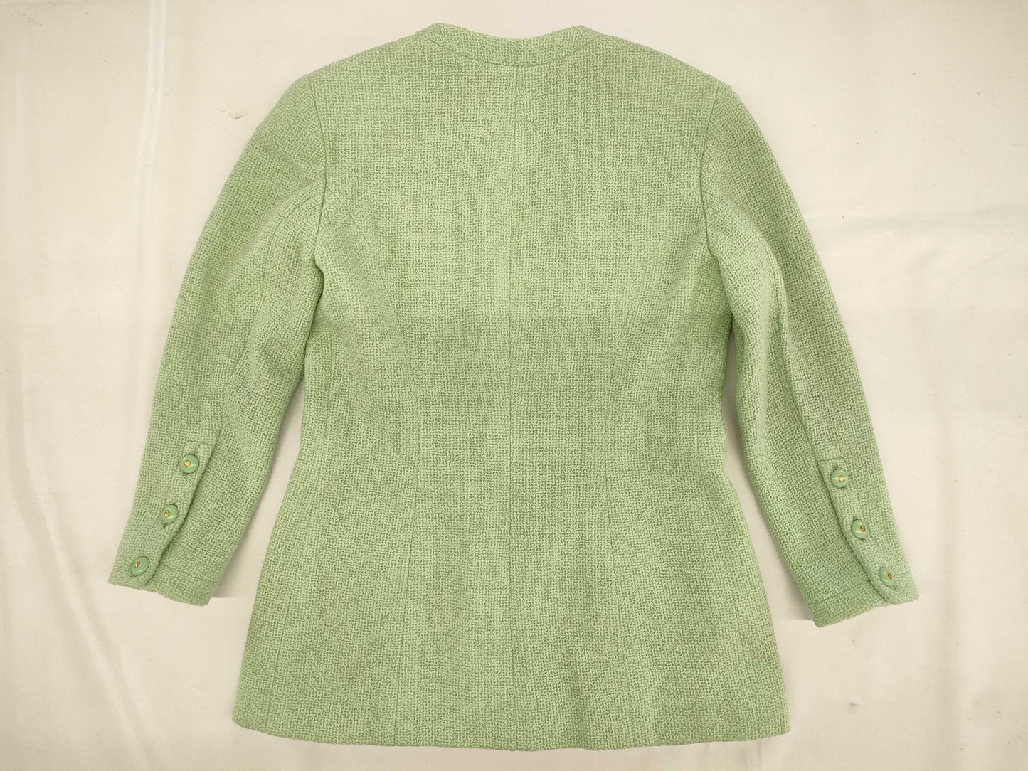 CHANEL Coco Mark Jacket, Light Green, Size 38