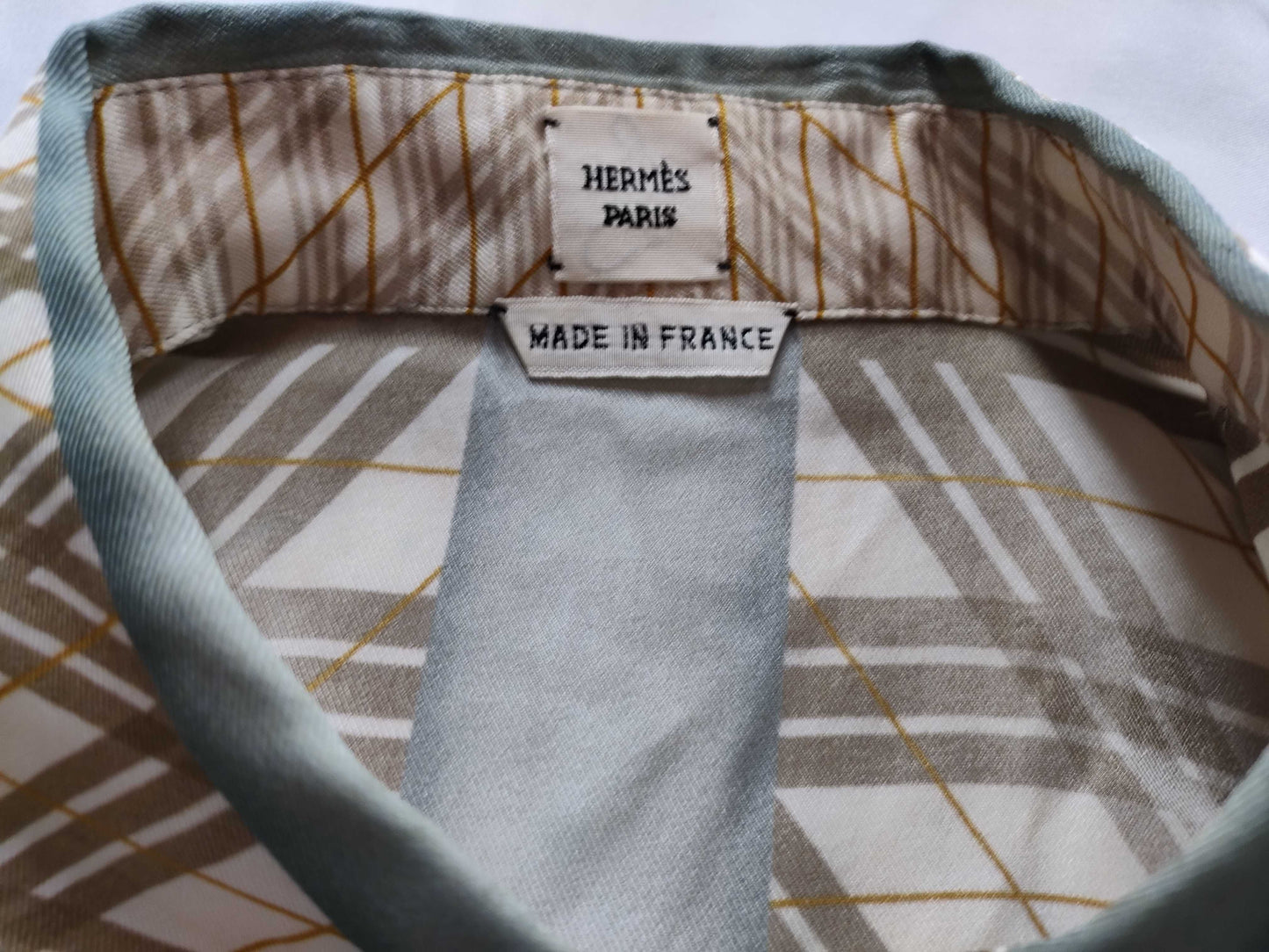 (10462_0092) HERMES Silk Blouse Tops
