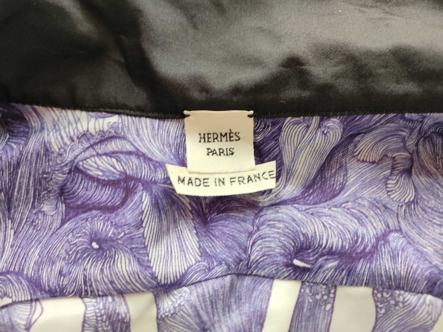 (10462_0093) HERMES Silk Blouse Tops