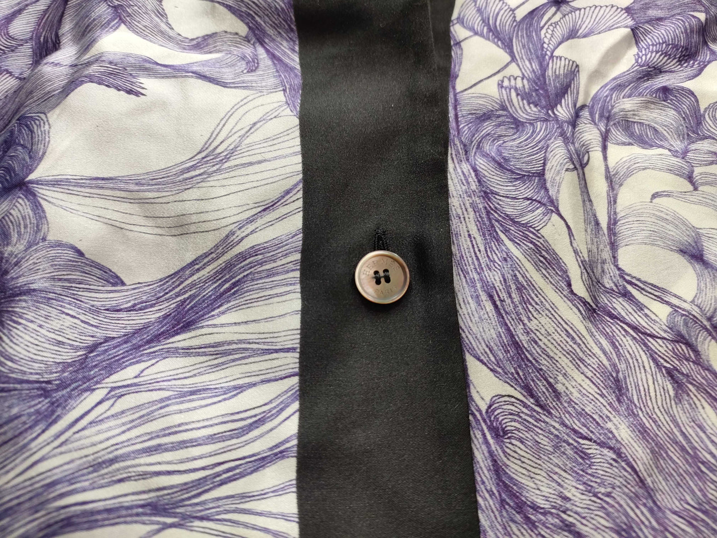 (10462_0093) HERMES Silk Blouse Tops