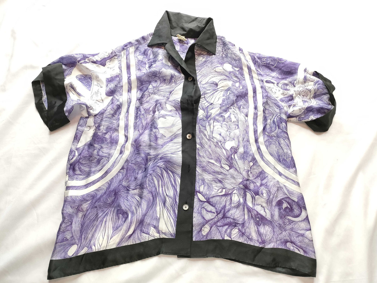 (10462_0093) HERMES Silk Blouse Tops