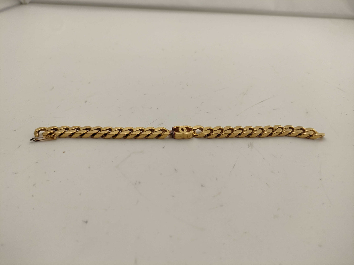 CHANEL 479 Old Curb Chain Bracelet/Bangle