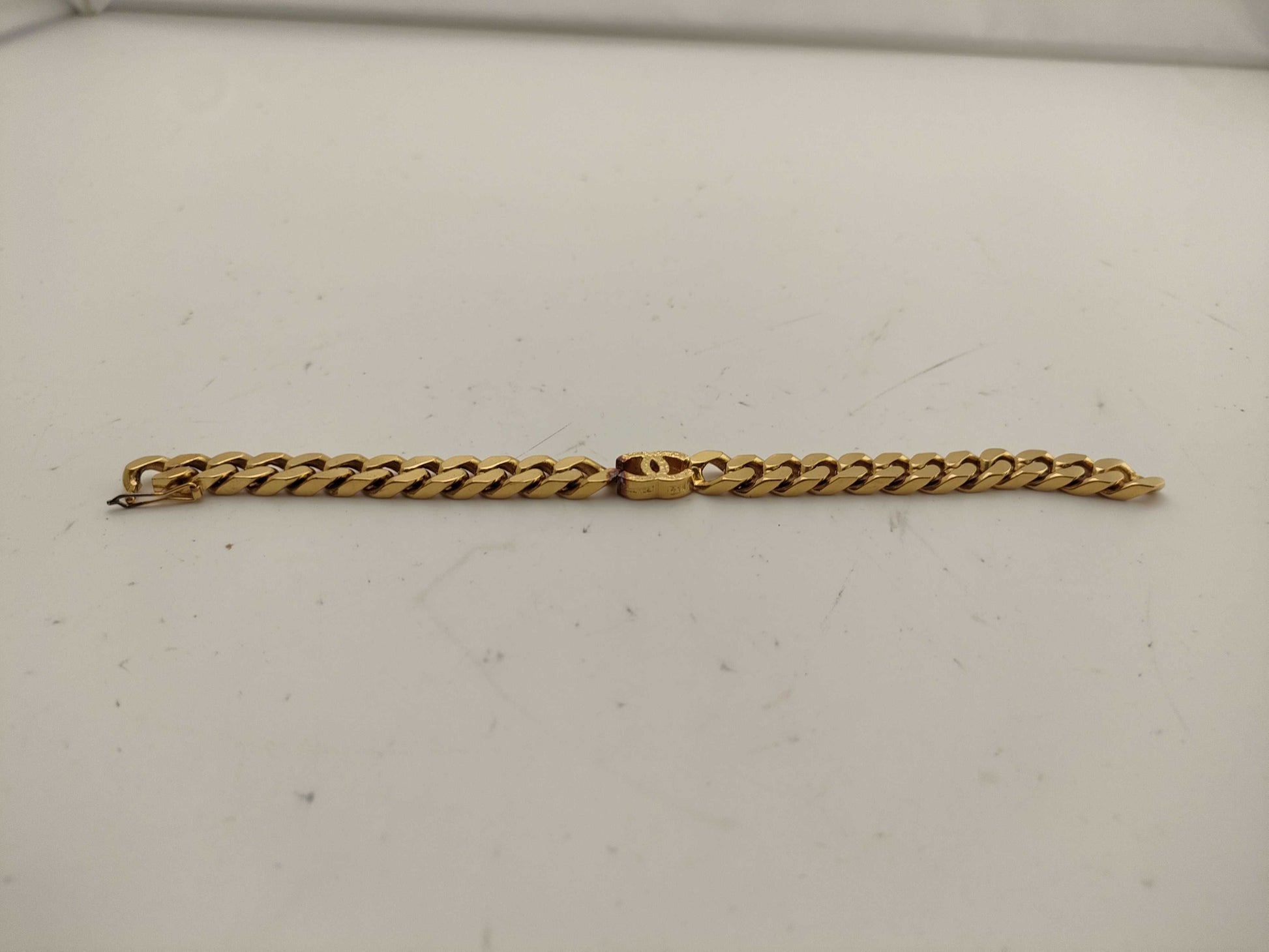 CHANEL 479 Old Curb Chain Bracelet/Bangle