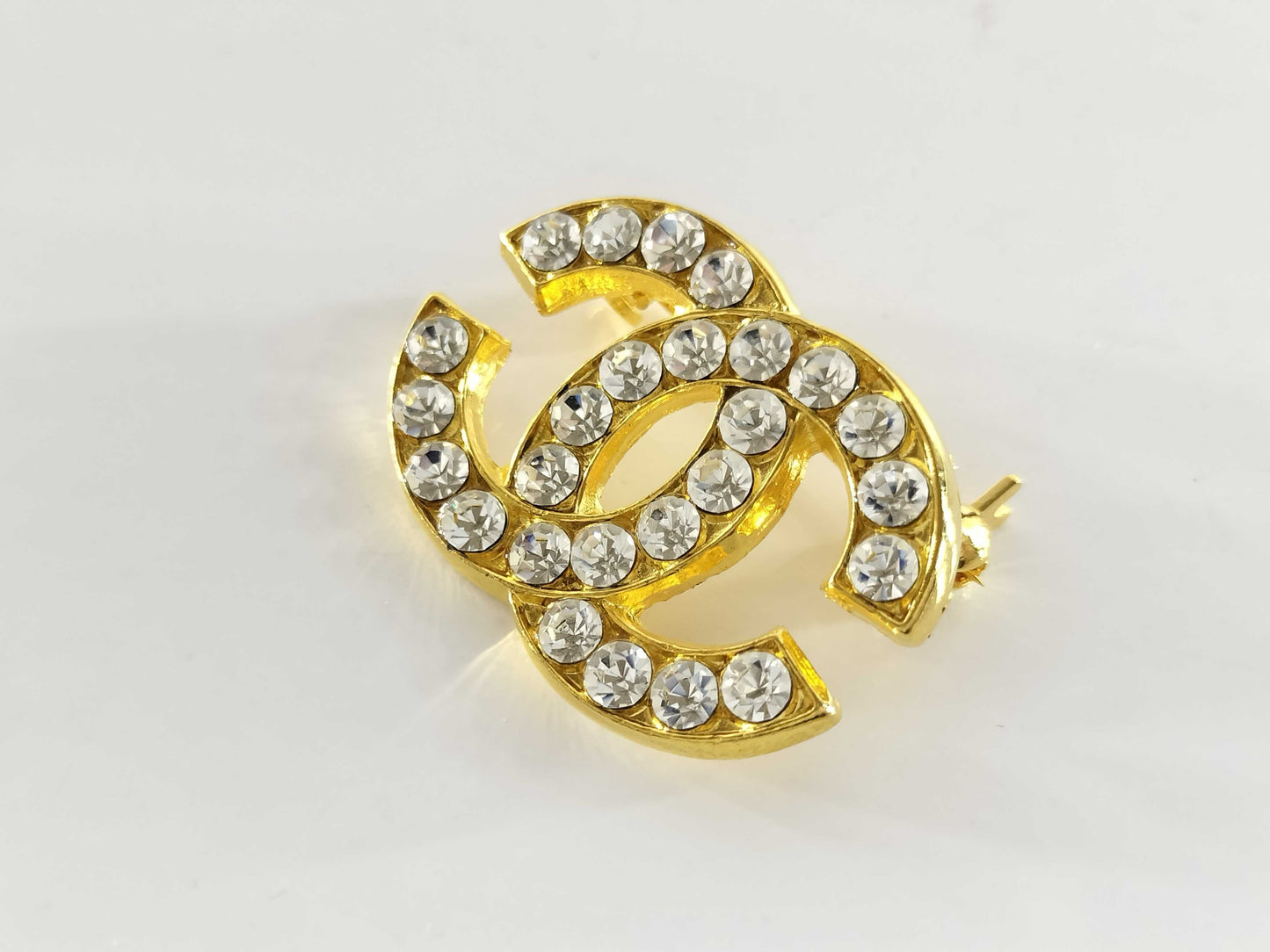 CHANEL Coco Mark Coco Mark Rhinestone Brooch