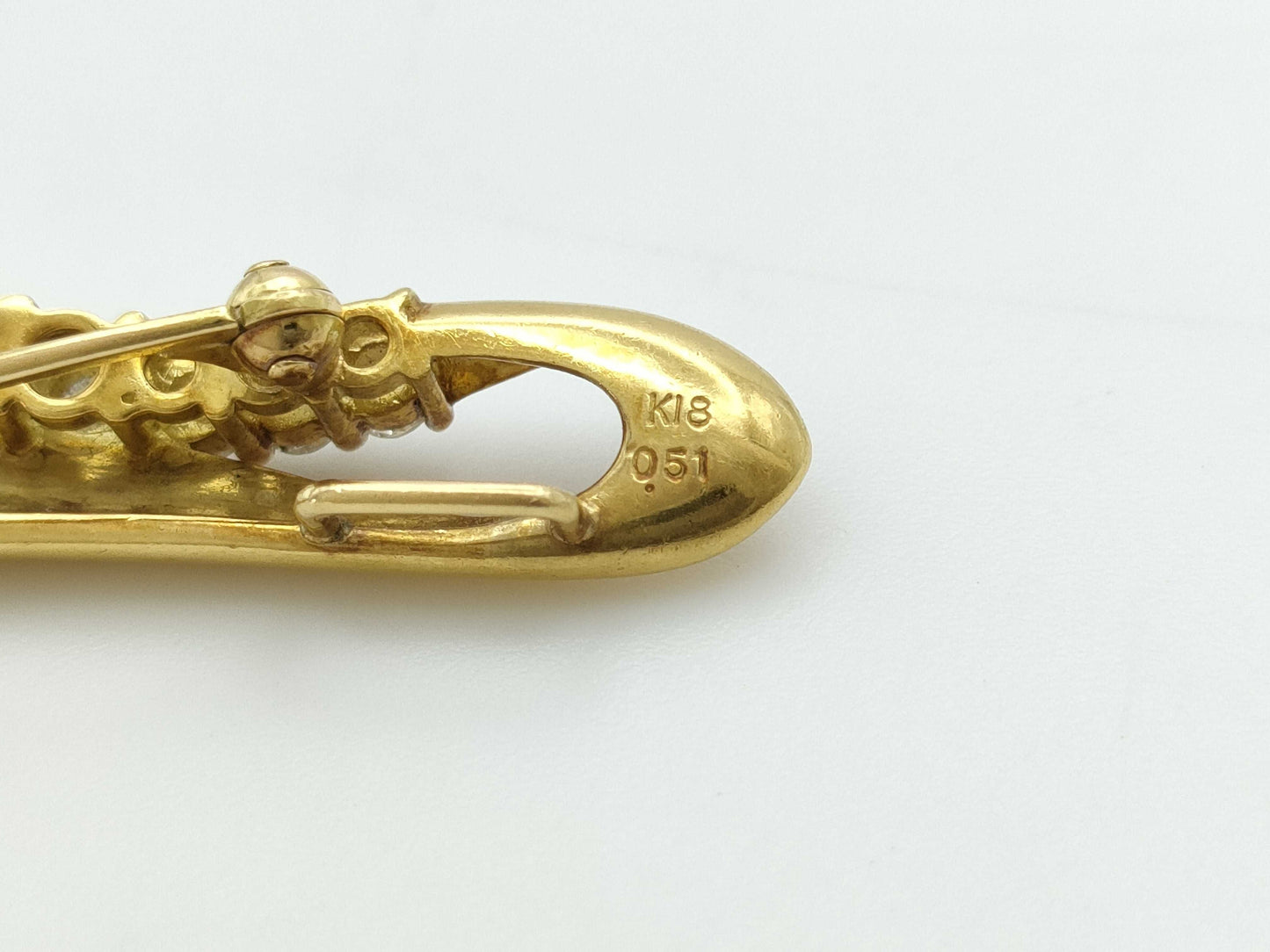 D0.51ct K18 5.3g Brooch