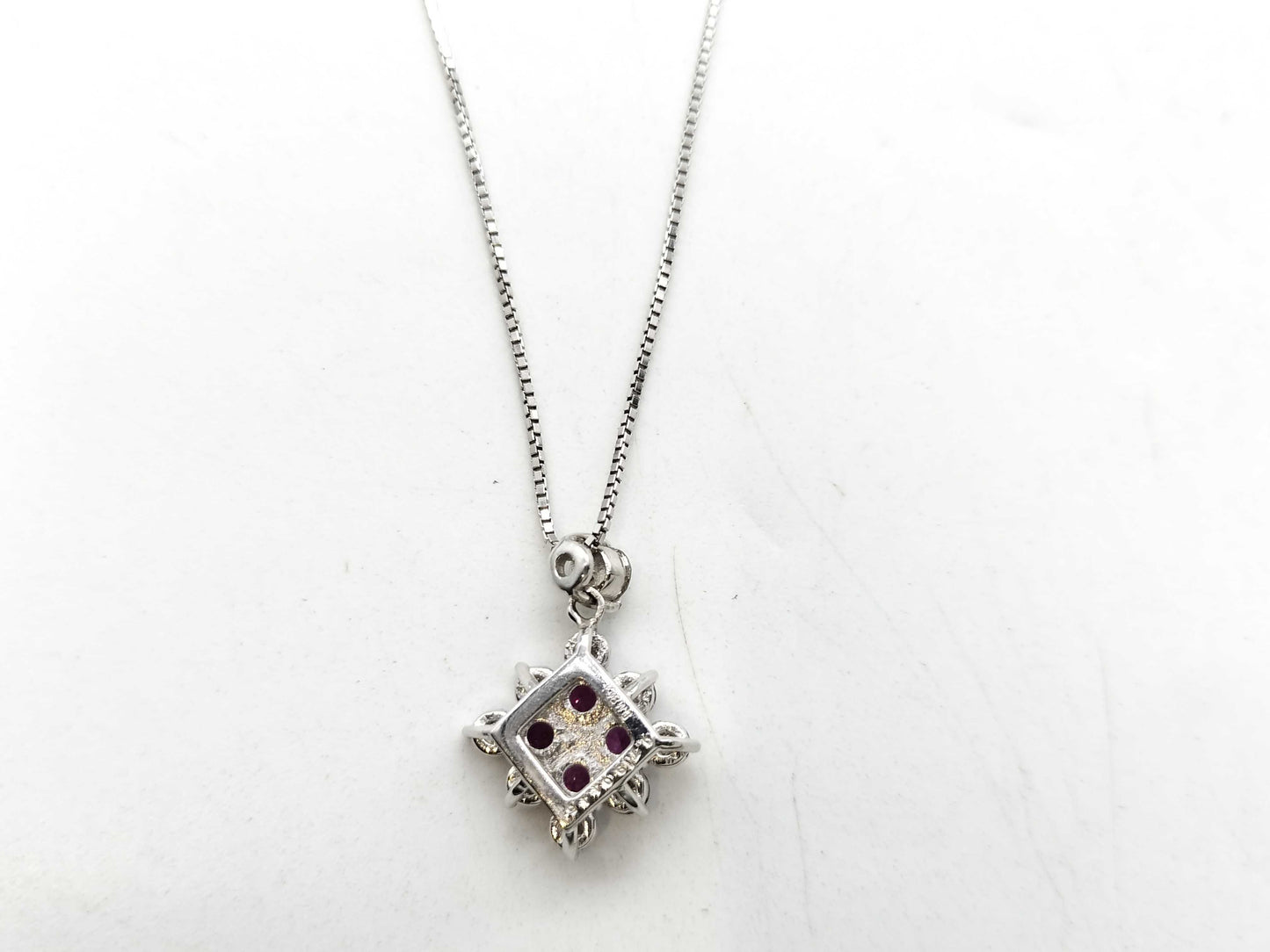 S0.719ct D0.445ct K18WG 4.3g Necklace