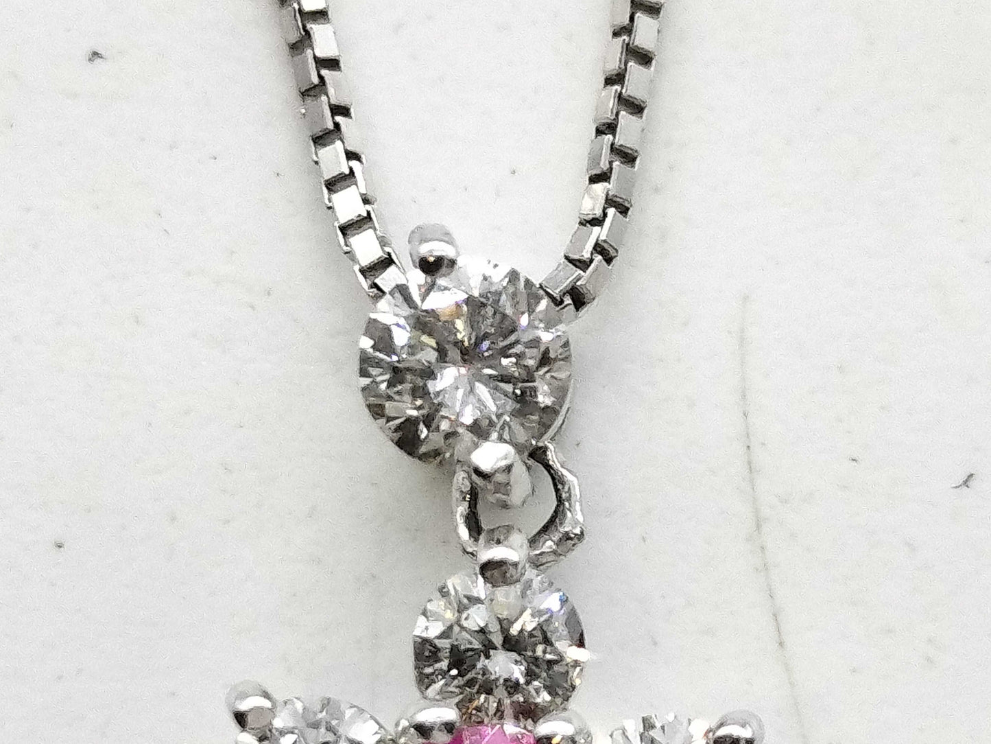 S0.719ct D0.445ct K18WG 4.3g Necklace