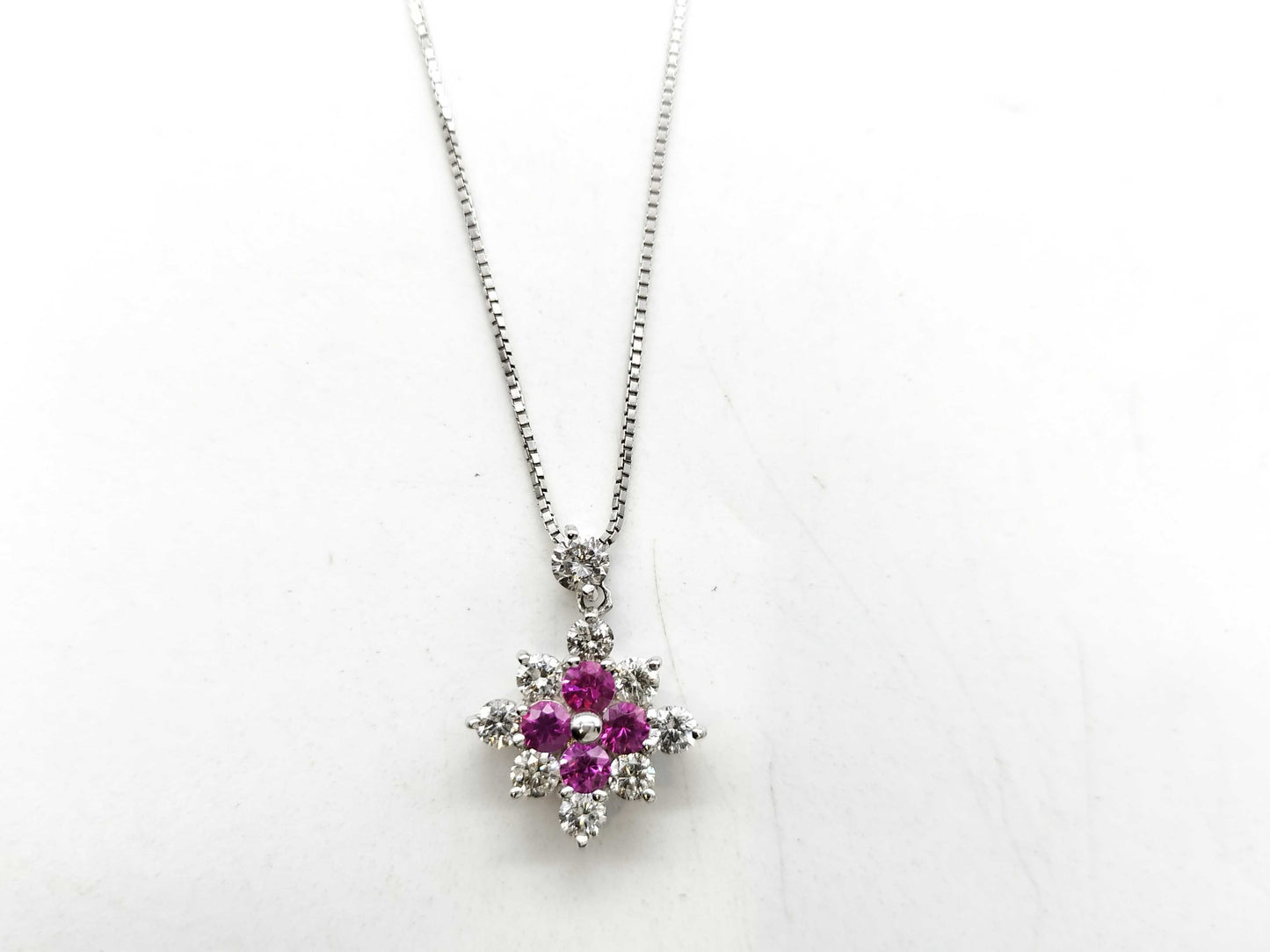 S0.719ct D0.445ct K18WG 4.3g Necklace
