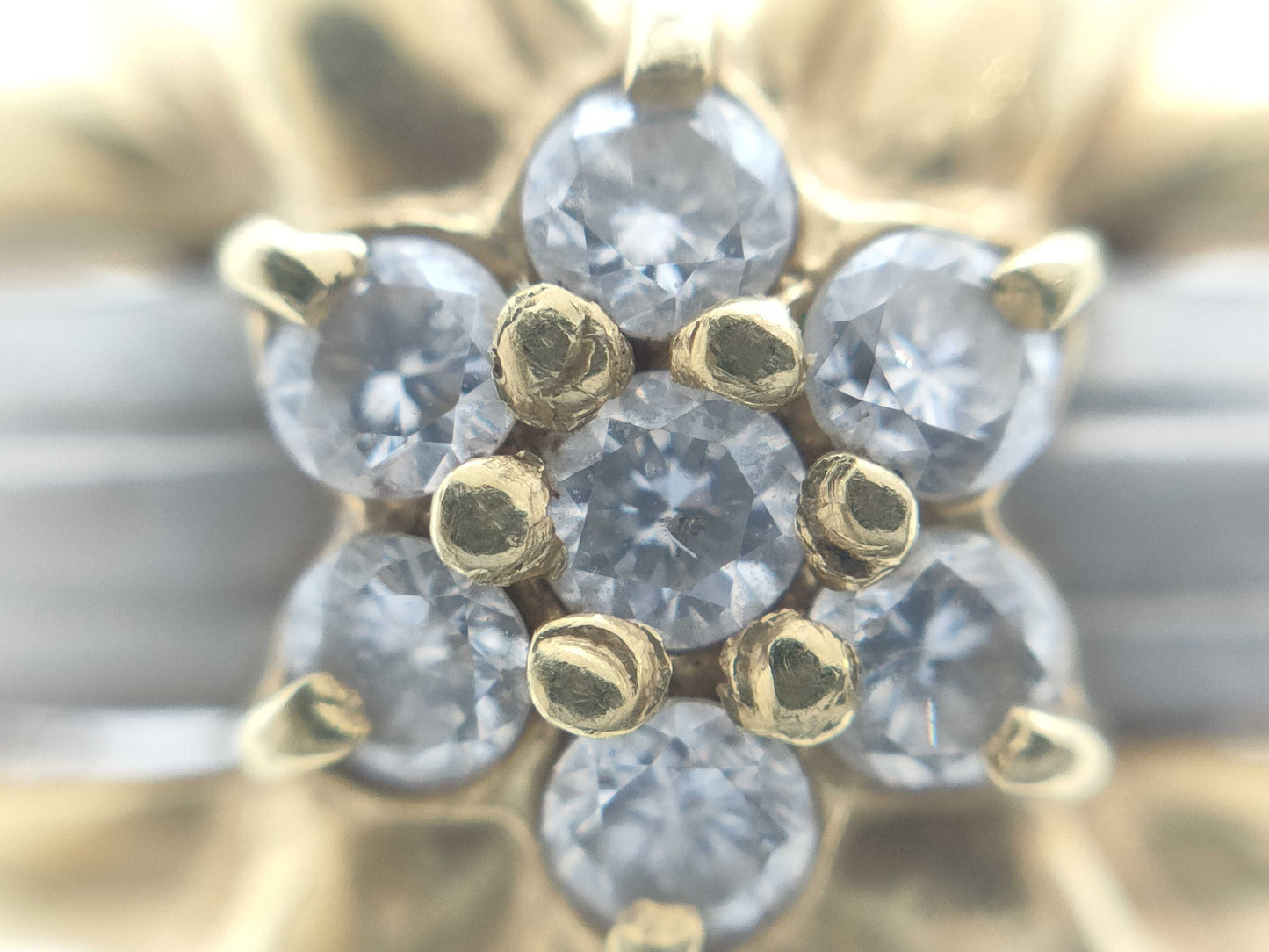 D0.12ct K18/Pt900 4.4g Ring