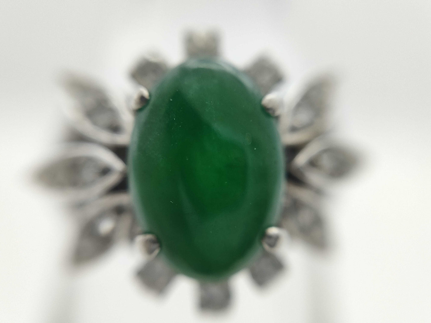 TASAKI Jadeite Diamond PT900 Ring 6.0g