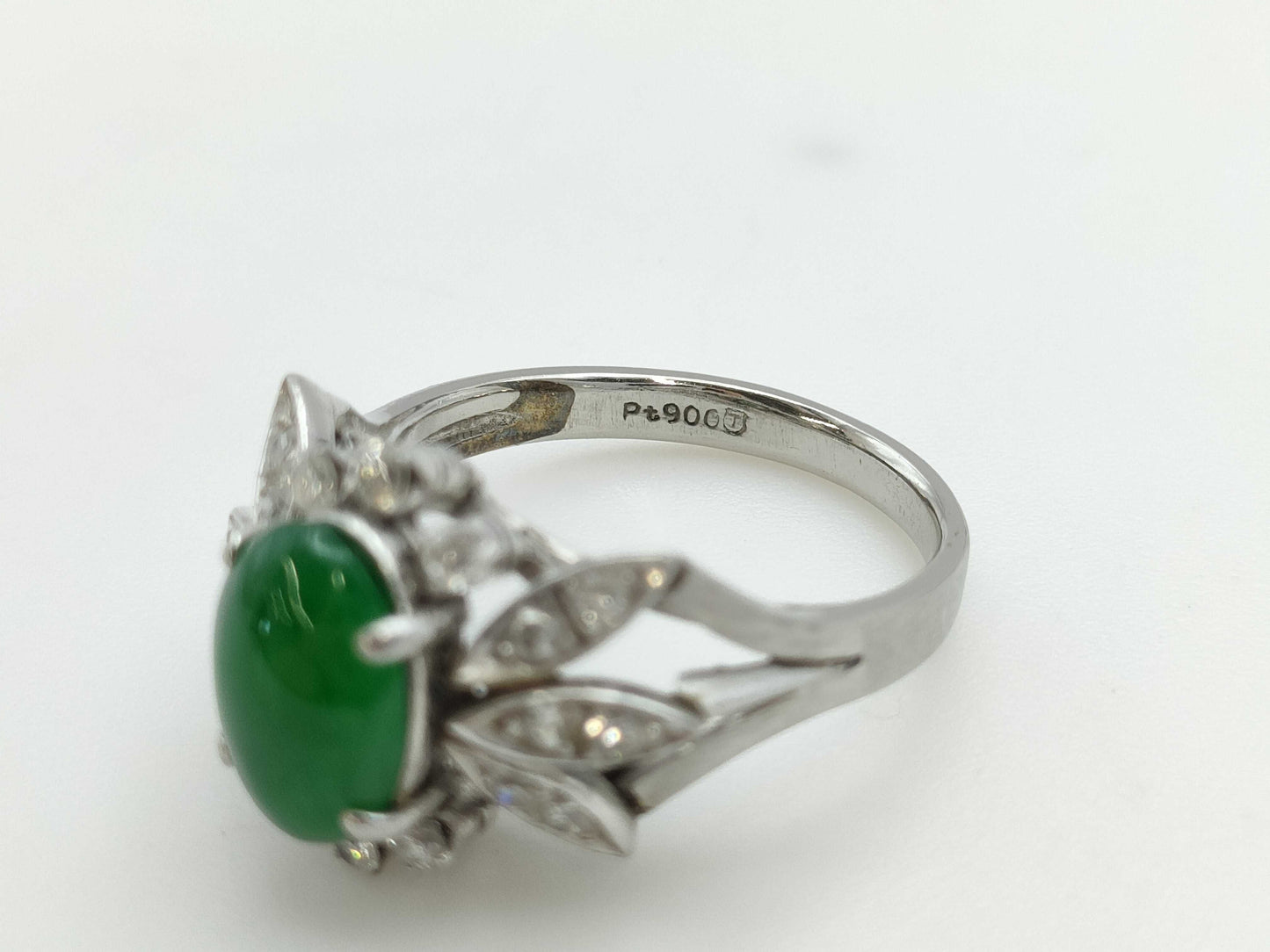 TASAKI Jadeite Diamond PT900 Ring 6.0g