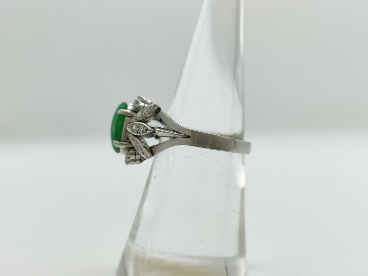 TASAKI Jadeite Diamond PT900 Ring 6.0g