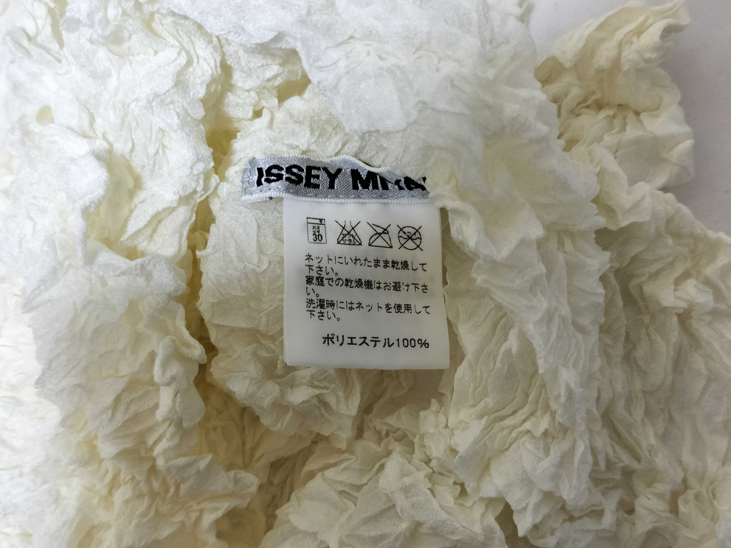 ISSEY MIYAKE Wrinkled Top White Top