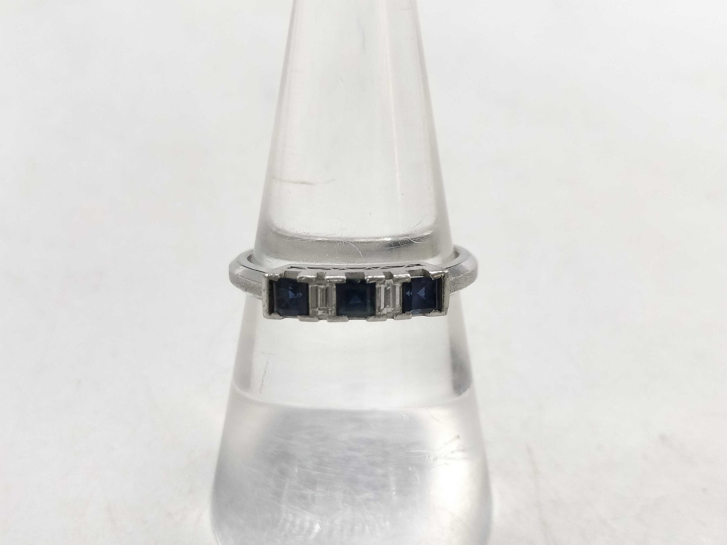 S0.58ct D0.15ct Pt900 4.1g Ring