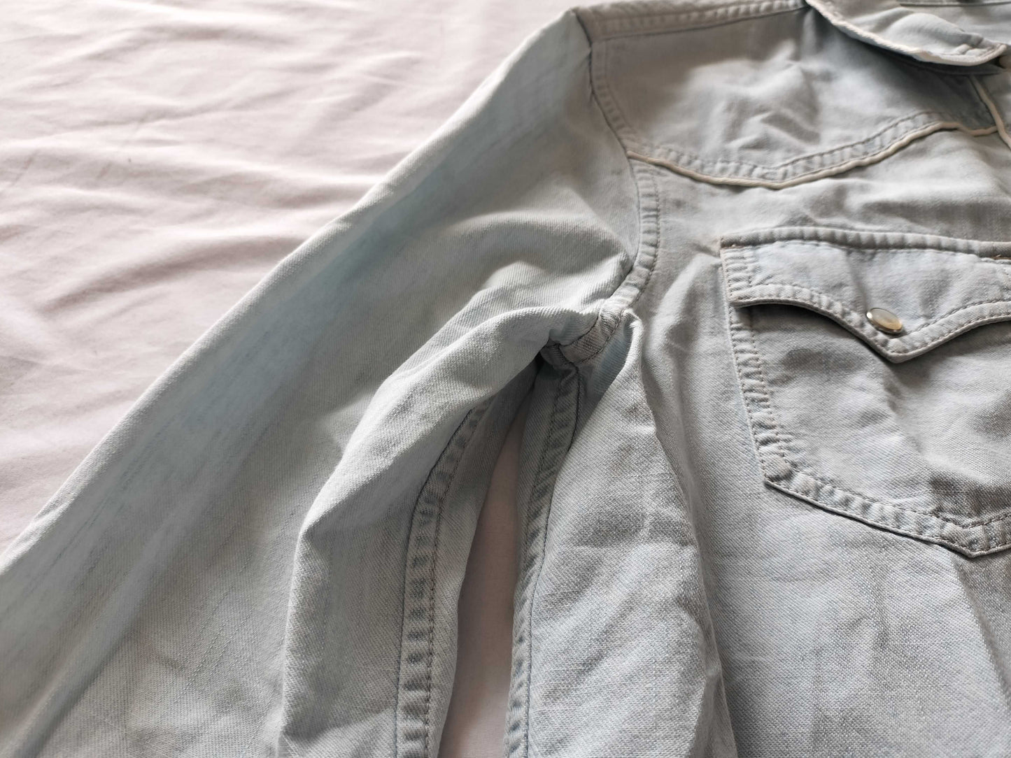 (10462_0164) GUCCI GUCCI Denim Western Shirt Snap Button Shirt
