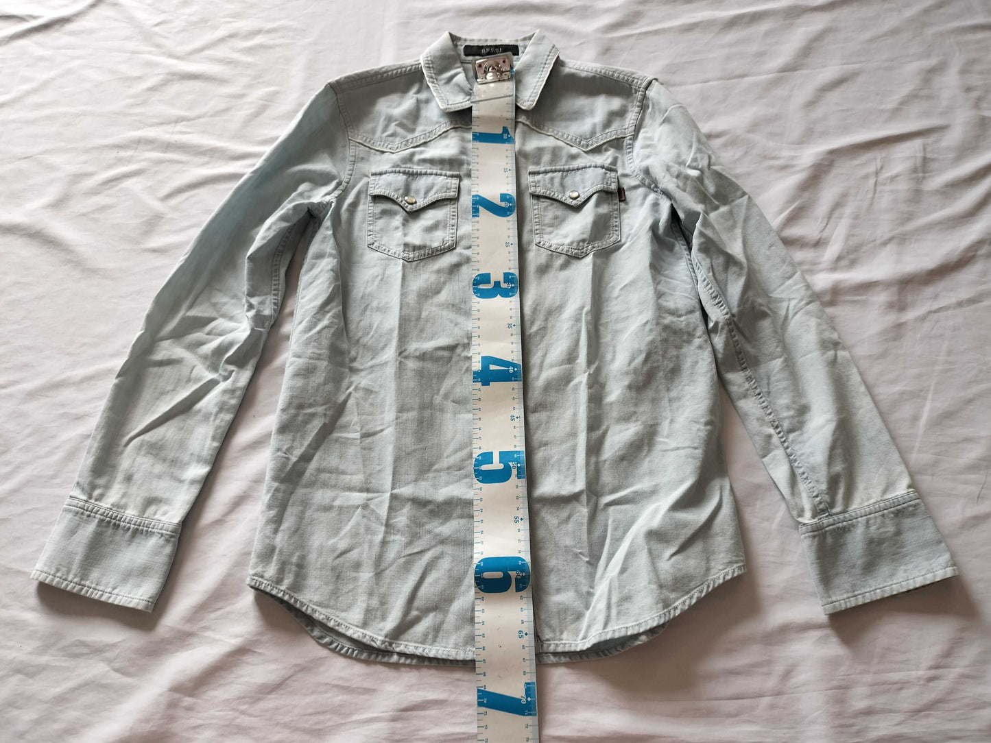 (10462_0164) GUCCI GUCCI Denim Western Shirt Snap Button Shirt