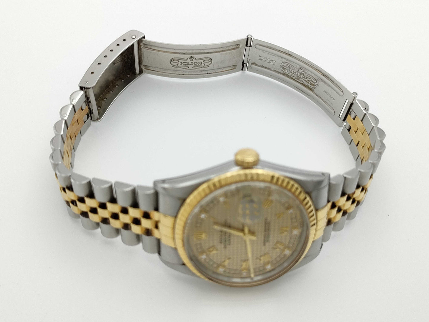 ROLEX 16013G 9838636 Houndstooth Men's Watch