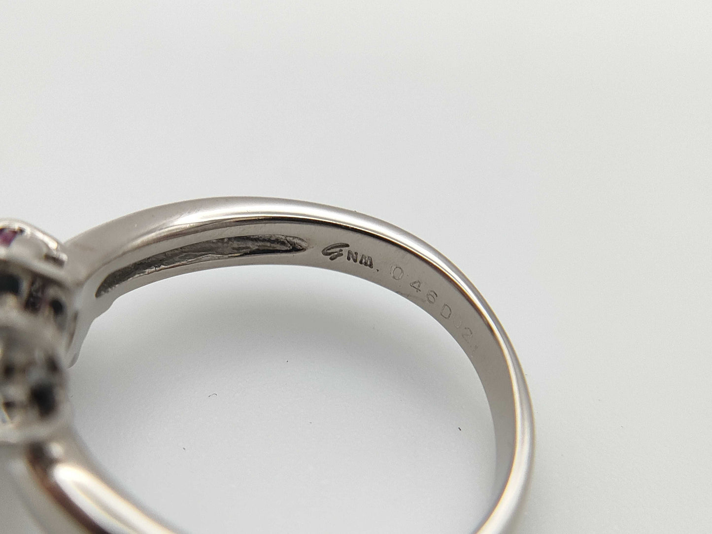 R0.46ct D0.21ct K18WG 4.0g Ring