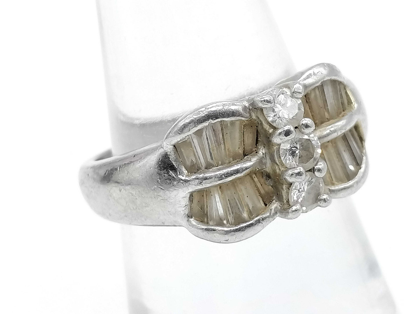 D0.29ct/0.76ct Pt900 9.5g Ring