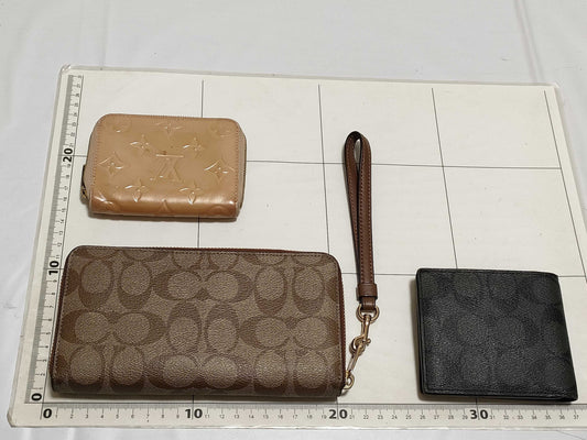 COACH Vernis/Michael Cos/Kors Coin Case Wallet 4-Piece Set