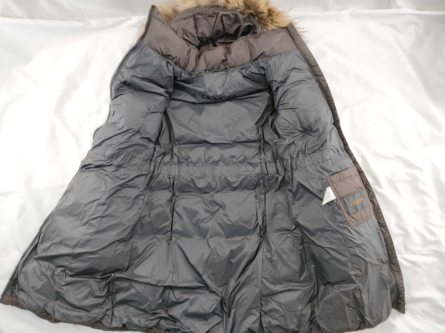 COACH Down Jacket Coat Long Fur Jacket