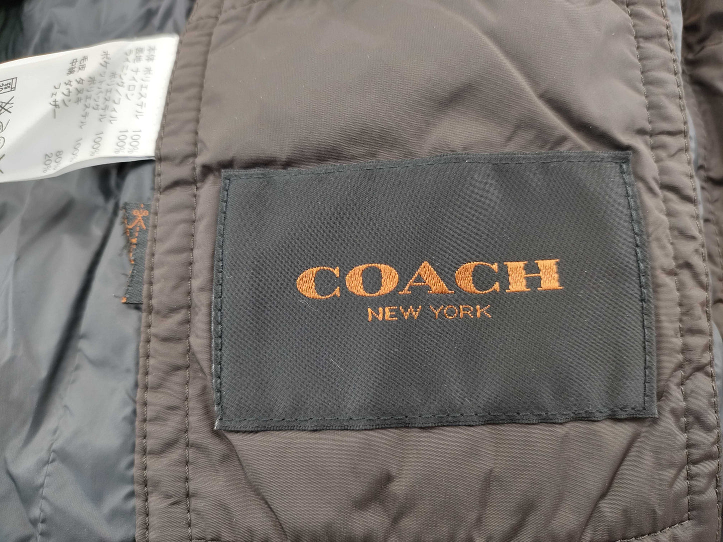 COACH Down Jacket Coat Long Fur Jacket