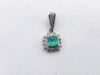 E0.30ct D0.12ct Pt900 1.3g Pendant Top