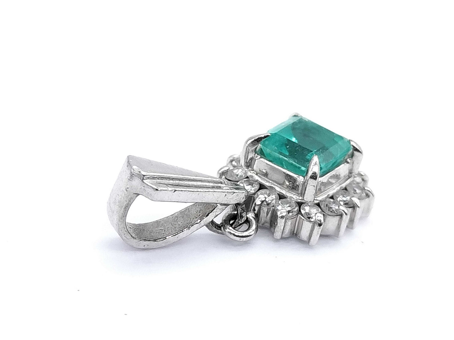 E0.30ct D0.12ct Pt900 1.3g Pendant Top