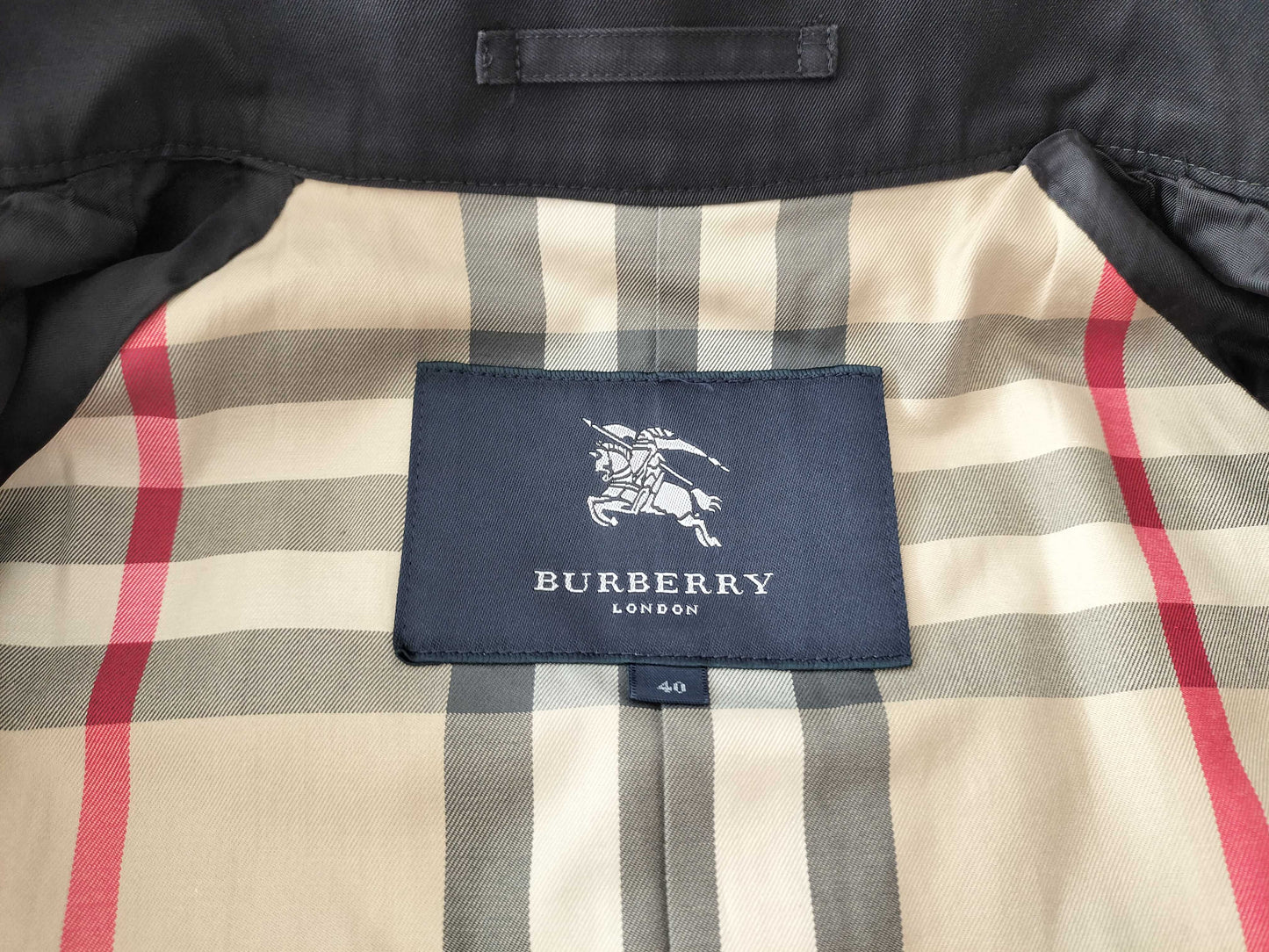 (10462_0210) BURBERRY Trench Coat Black 40 Coat