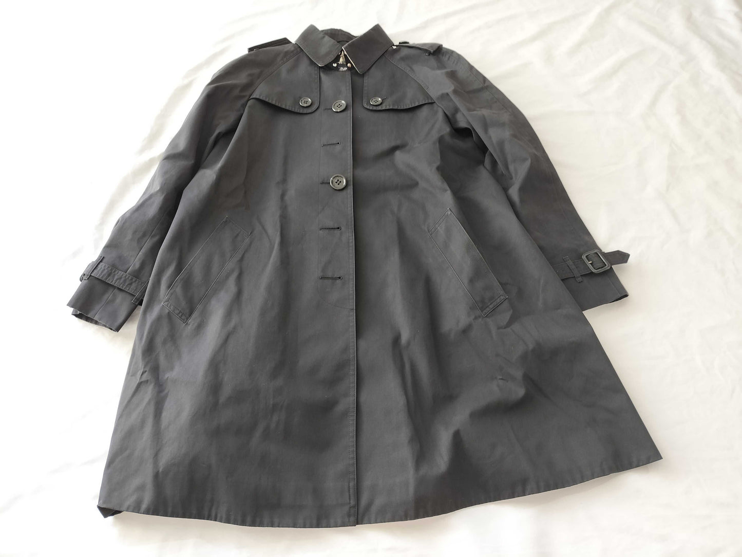 (10462_0210) BURBERRY Trench Coat Black 40 Coat