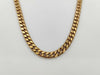 8-sided single-ring 18K gold necklace, 80.1g