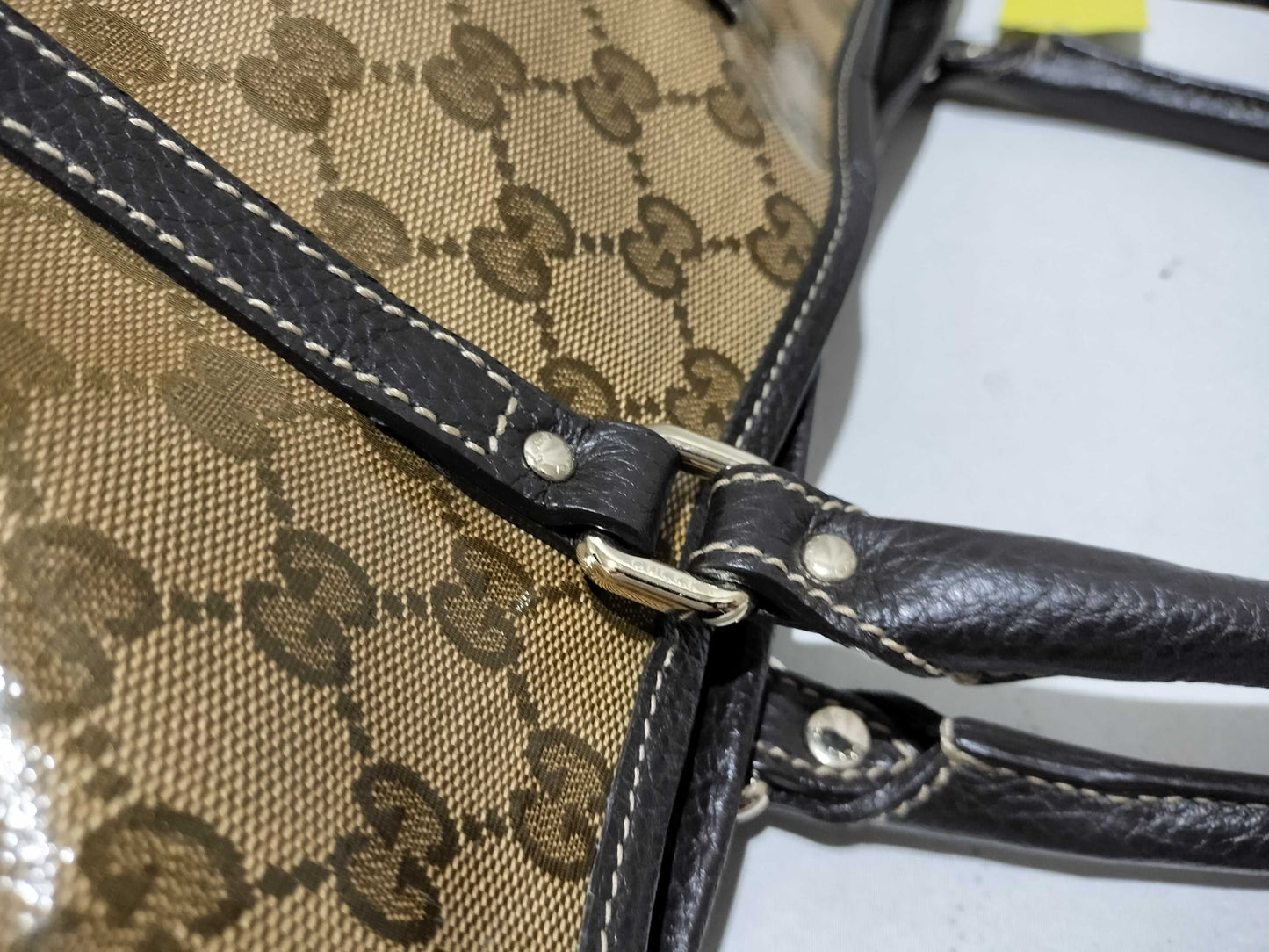 GUCCI GG Canvas Coated Canvas Tote Bag