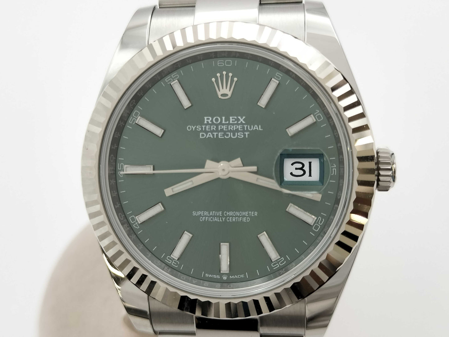 ROLEX 126334 24L089A0 Mint Green Men's Watch