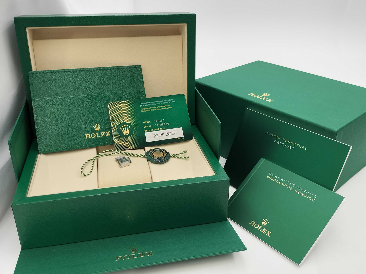 ROLEX 126334 24L089A0 Mint Green Men's Watch