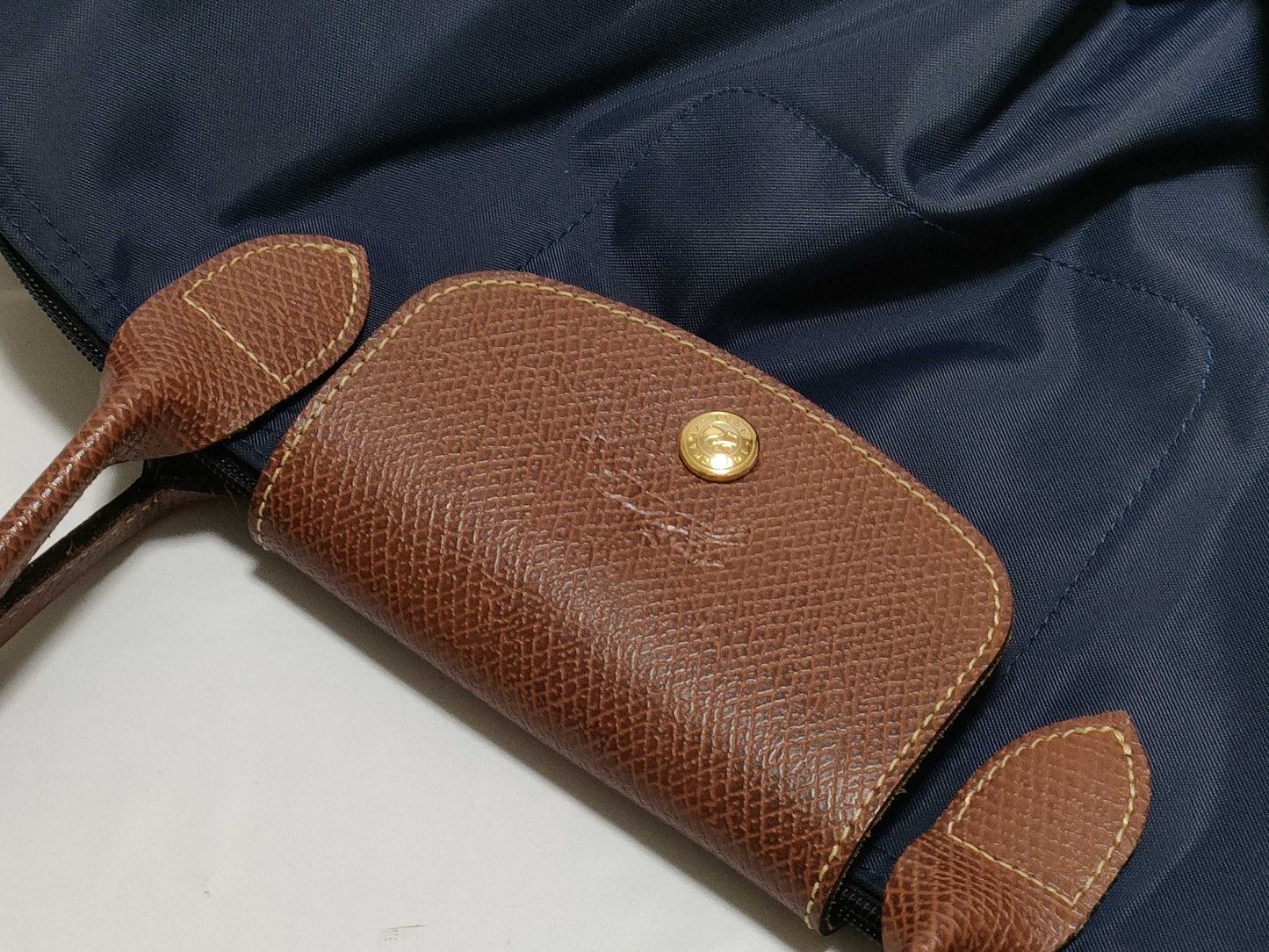 LONG CHAMP Leather Shoulder/Folding Bag Shoulder Bag