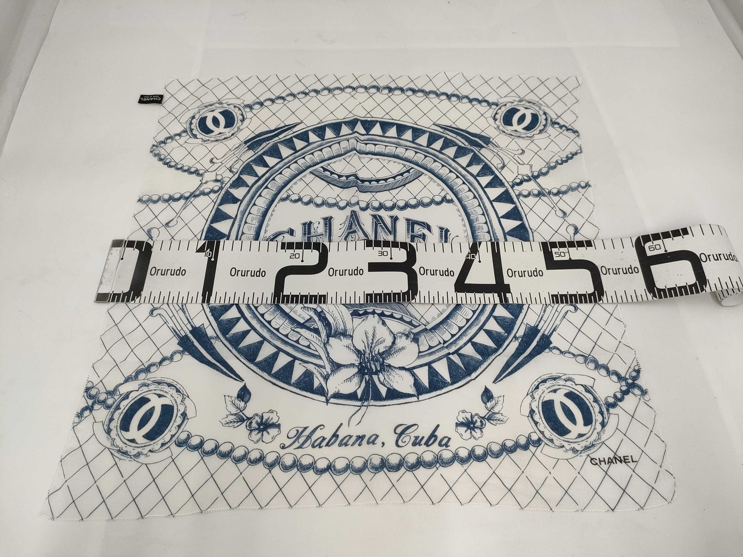 (10462_0148) CHANEL Cotton Scarf