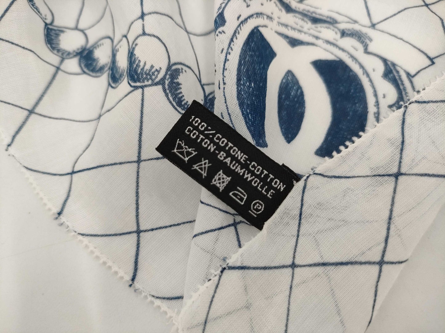 (10462_0148) CHANEL Cotton Scarf
