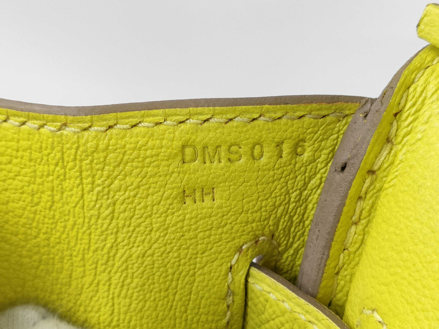 HERMES Birkin 30 D Stamp, Epsom Leather, Lime, GD Hardware, Handbag