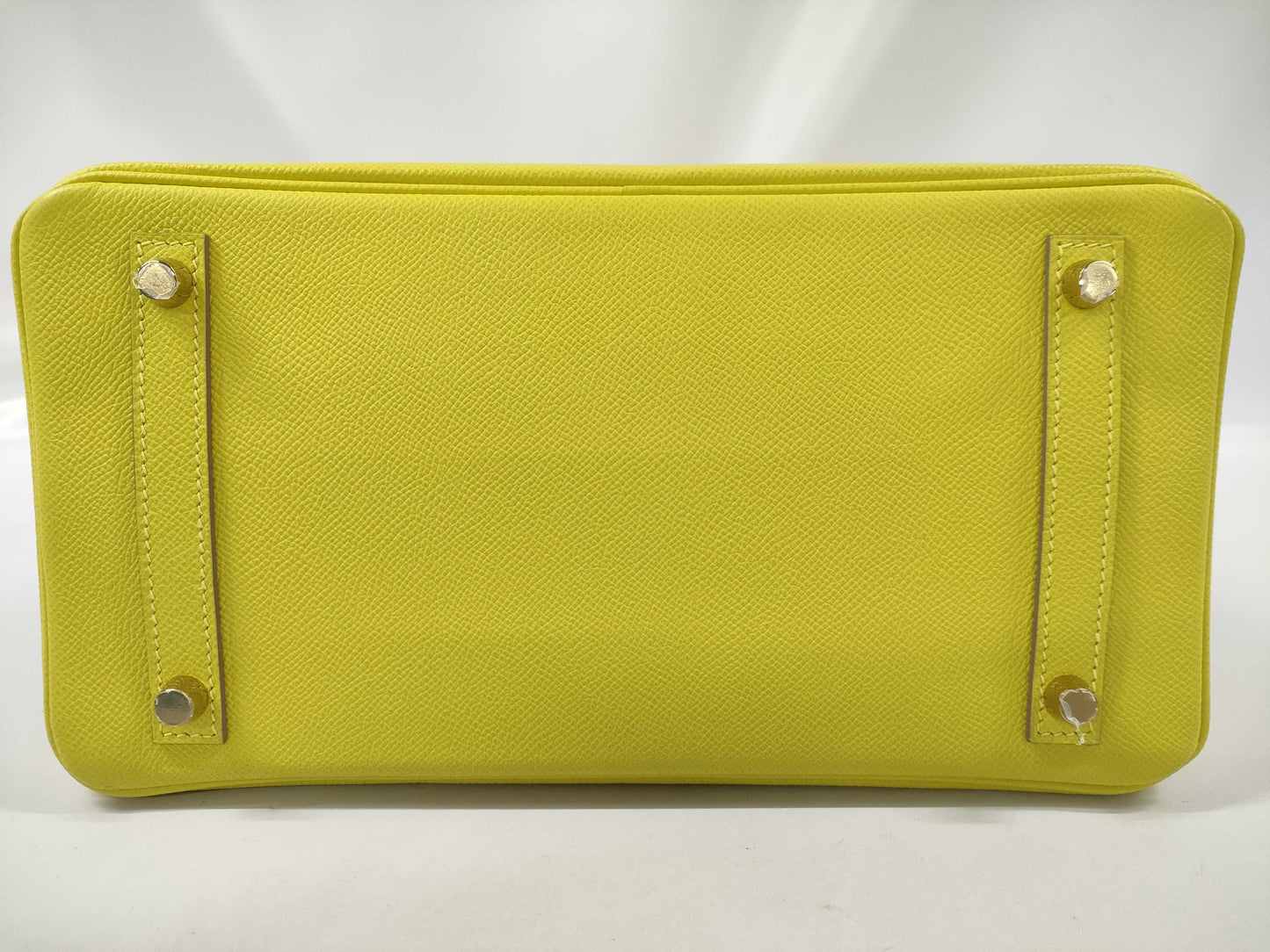 HERMES Birkin 30 D Stamp, Epsom Leather, Lime, GD Hardware, Handbag