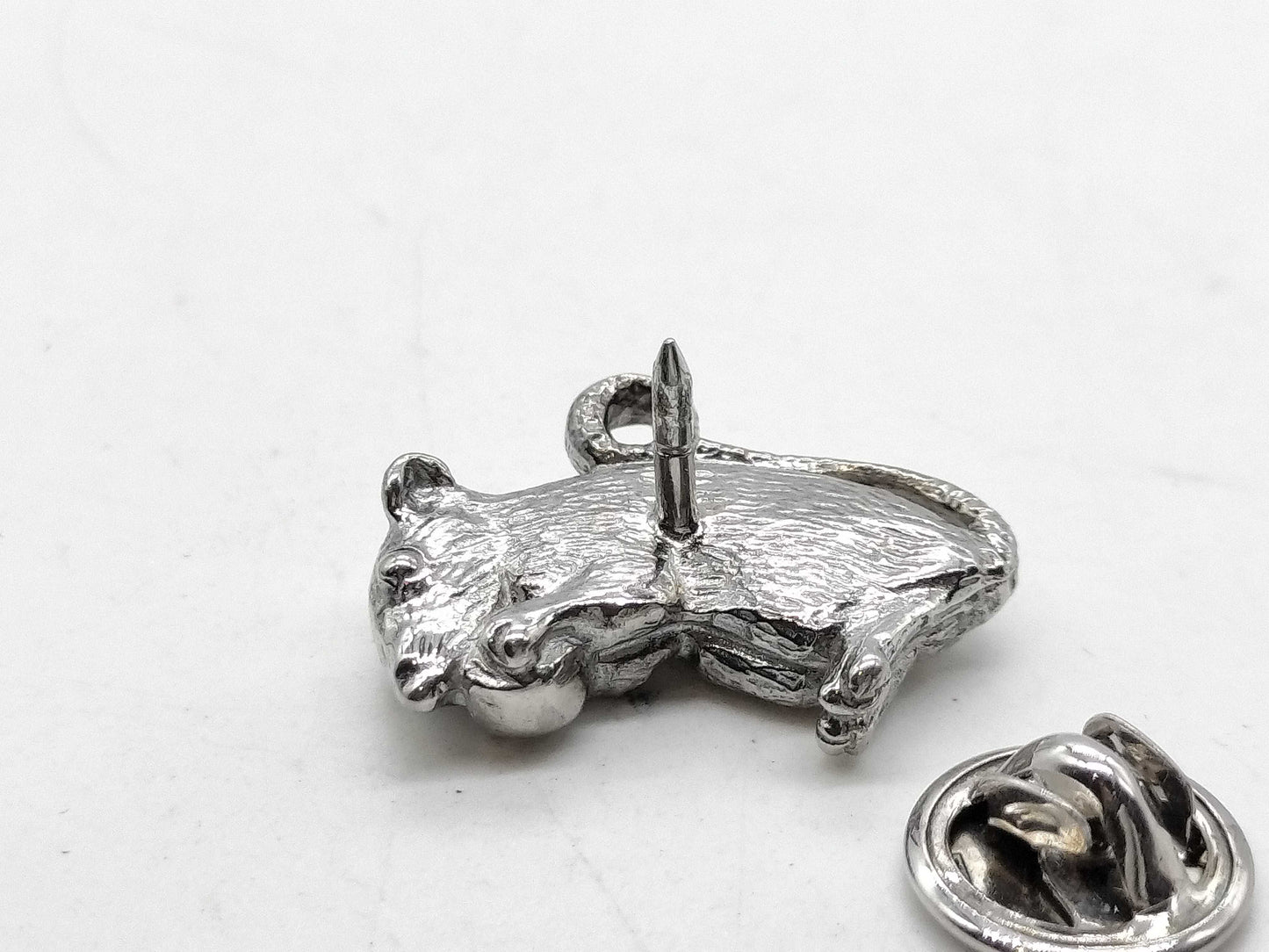 Dunhill Mouse Motif SV925 5.6g Tie Pin/Cufflinks