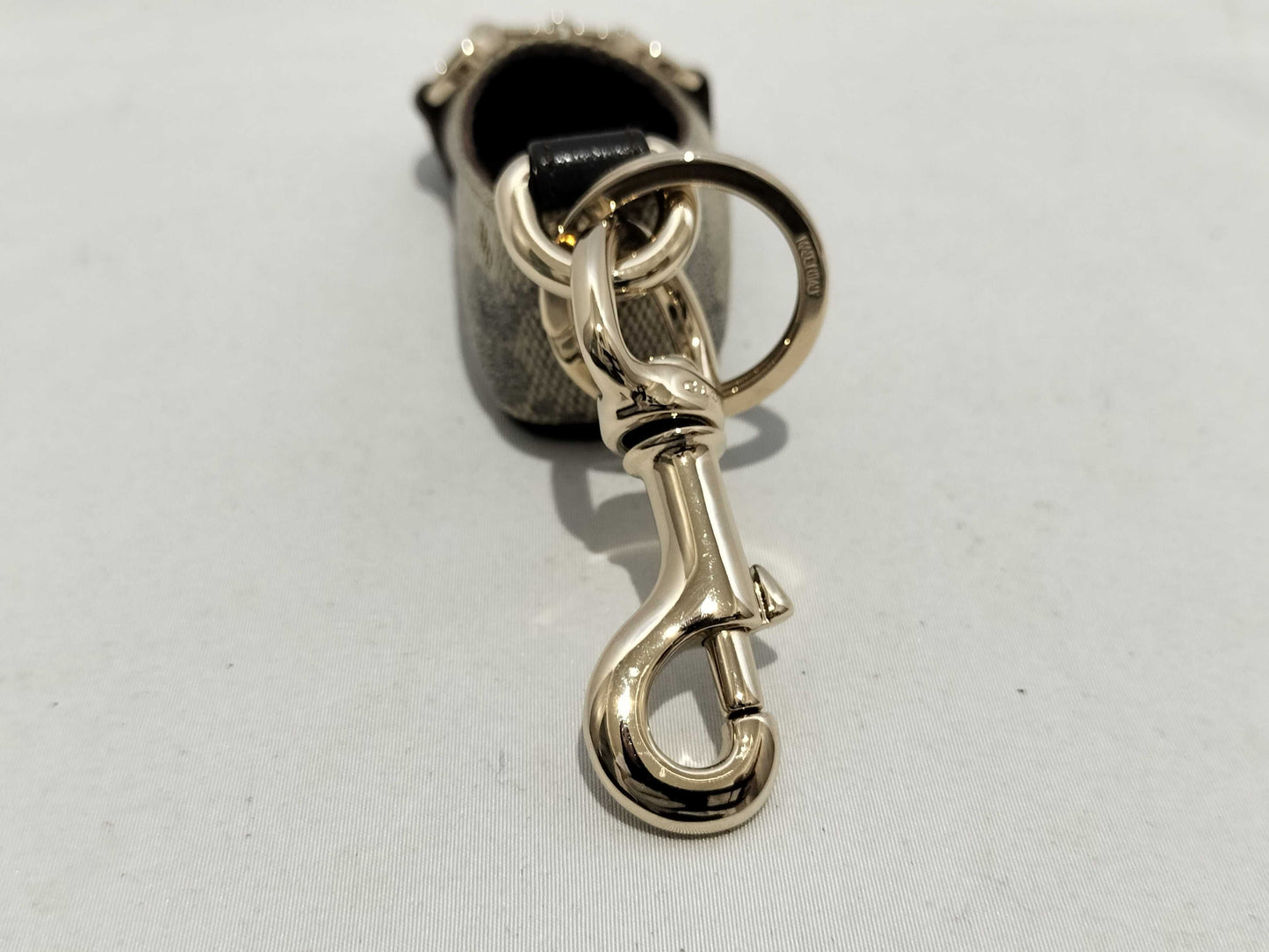 (10461_0014) GUCCI GG Horsebit Leather Shoe Motif Keychain Charm